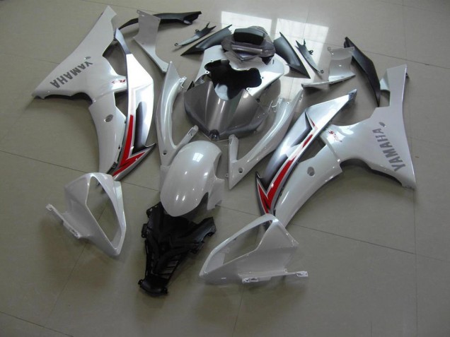 Cheapest 2008-2016 Pearl White Silver Yamaha YZF R6 Moto Fairings Canada