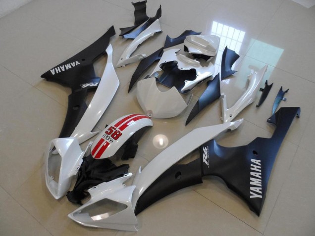 Cheapest 2008-2016 Pearl White and Black 58 Sic Yamaha YZF R6 Bike Fairing Canada Cheapest 2008-2016 Pearl White and Black 58 Sic Yamaha YZF R6 Bike Fairing Canada