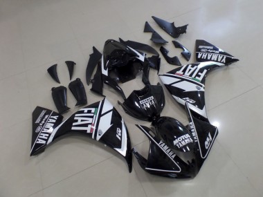 Cheapest 2009-2011 Black White Fiat Yamaha YZF R1 Motorcycle Fairing Kit Canada