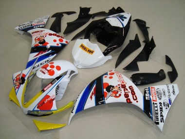 Cheapest 2009-2011 White Black Pepe Phone Yamaha YZF R1 Motorcycle Fairing Kits Canada