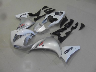 Cheapest 2009-2011 White Silver Yamaha YZF R1 Motorcycle Fairing Kit Canada