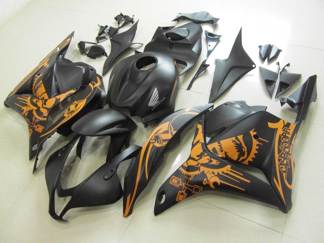 Cheapest 2009-2012 Matte Black Orange Sticker Honda CBR600RR Motorcycle Fairings Canada Cheapest 2009-2012 Matte Black Orange Sticker Honda CBR600RR Motorcycle Fairings Canada