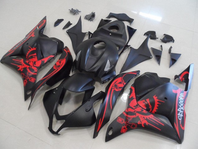 Cheapest 2009-2012 Matte Black with Red Skull Honda CBR600RR Motorcycle Fairings Kits Canada