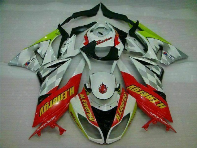Cheapest 2009-2012 White Red H. Energy Kawasaki ZX6R Motorcycle Fairings Kit Canada Cheapest 2009-2012 White Red H. Energy Kawasaki ZX6R Motorcycle Fairings Kit Canada