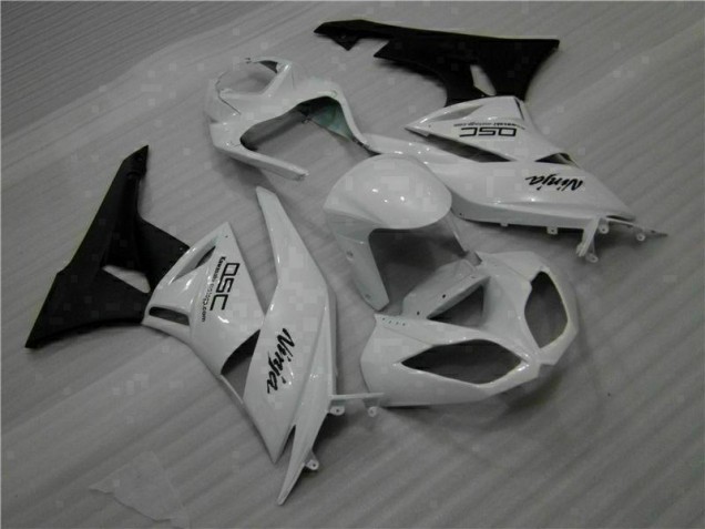 Cheapest 2009-2012 White Black Ninja Kawasaki ZX6R Motorbike Fairings Canada
