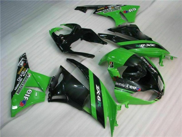 Cheapest 2009-2012 Black Green Kawasaki ZX6R Motorcycle Fairing Canada Cheapest 2009-2012 Black Green Kawasaki ZX6R Motorcycle Fairing Canada