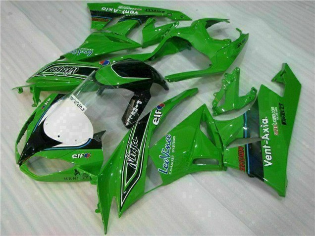 Cheapest 2009-2012 Green Black LeoVince Kawasaki ZX6R Motorcycle Fairing Kit Canada