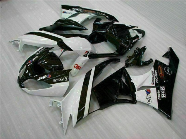 Cheapest 2009-2012 Black White 3M Touch4 Kawasaki ZX6R Bike Fairings Canada