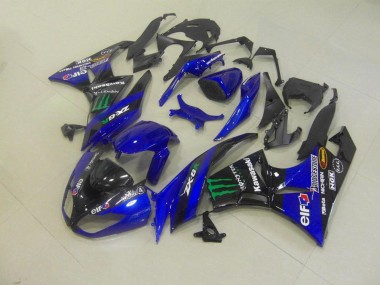 Cheapest 2009-2012 Blue Monster Kawasaki ZX6R Bike Fairing Kit Canada