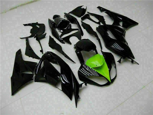 Cheapest 2009-2012 Black Green Kawasaki ZX6R Moto Fairings Canada