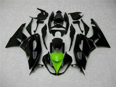 Cheapest 2009-2012 Black Green Kawasaki ZX6R Moto Fairings Canada