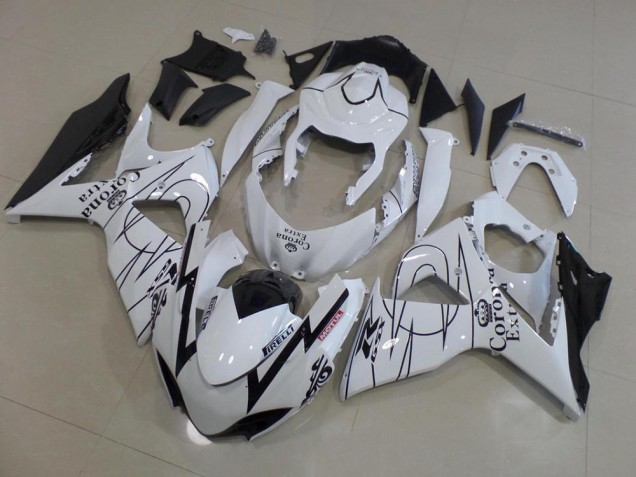 Cheapest 2009-2016 White Corona Race Suzuki GSXR 1000 K9 Motorcycle Fairings Kit Canada Cheapest 2009-2016 White Corona Race Suzuki GSXR 1000 K9 Motorcycle Fairings Kit Canada