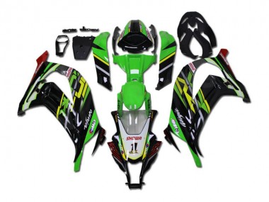 Cheapest 2011-2015 Green Black Kawasaki ZX10R Bike Fairings Canada