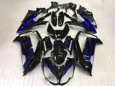Cheapest 2012-2016 Black Blue Flame Kawasaki EX650 Motor Fairings Canada