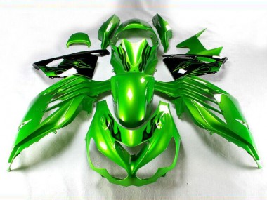 Cheapest 2012-2021 Green Black Kawasaki ZX14R ZZR1400 Motorcycle Fairings Kit Canada
