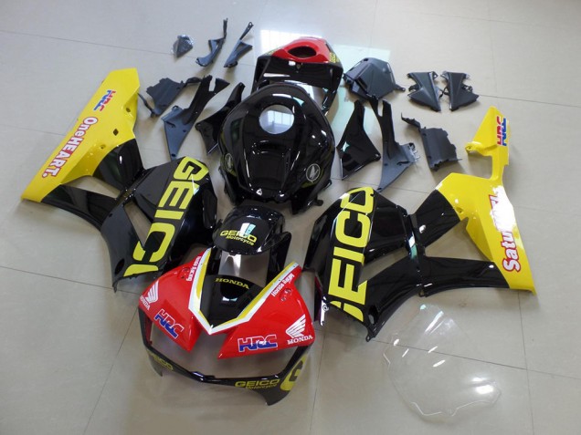 Cheapest 2013-2021 Yellow Black Geico Honda CBR600RR Motorcyle Fairings Canada