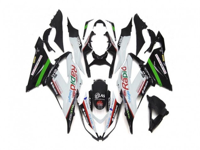 Cheapest 2013-2018 White Black Kawasaki ZX6R Replacement Motorcycle Fairings Canada