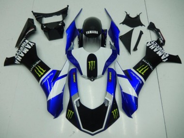 Cheapest 2015-2019 Black Blue Monster Yamaha YZF R1 Moto Fairings Canada
