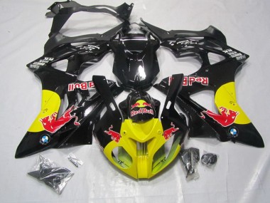 Cheapest 2009-2014 Yellow Black RedBull BMW S1000RR Motorbike Fairing Kits Canada