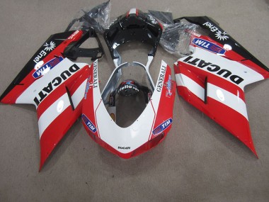 Cheapest 2007-2014 Red White Generali Tim Ducati 1098 Motorcycle Fairings Kit Canada