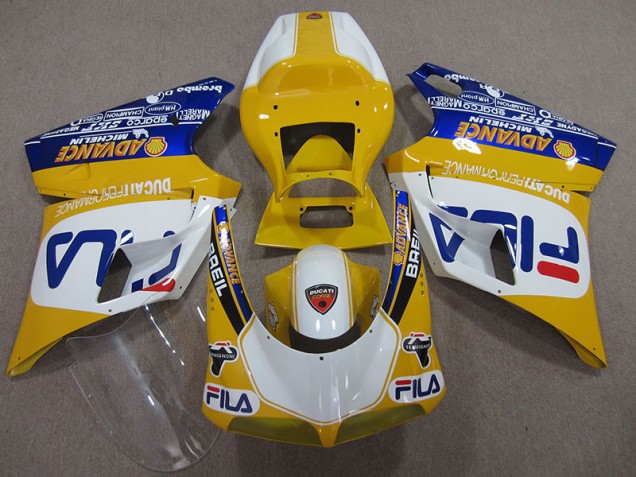 Cheapest 1993-2005 Yellow White Fila Ducati 748 Bike Fairings Canada Cheapest 1993-2005 Yellow White Fila Ducati 748 Bike Fairings Canada