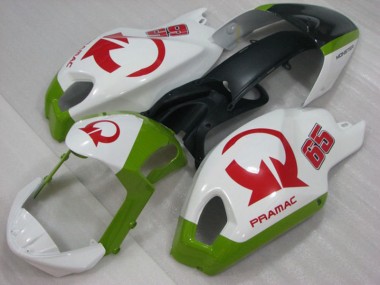 Cheapest 2008-2012 White Red PRAMAC 65 Ducati Monster 696 Motorcylce Fairings Canada
