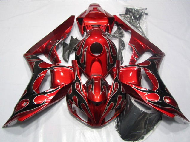 Cheapest 2006-2007 Red Black Flame Honda CBR1000RR Replacement Motorcycle Fairings Canada Cheapest 2006-2007 Red Black Flame Honda CBR1000RR Replacement Motorcycle Fairings Canada