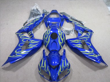Cheapest 2006-2007 Blue Green Flame Honda CBR1000RR Motorcycle Fairings Canada