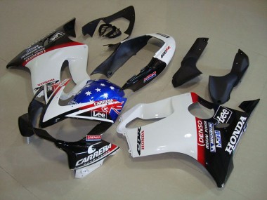 Cheapest 2004-2007 White Blue DENSO HRC Carrera Honda CBR600 F4i Bike Fairing Canada