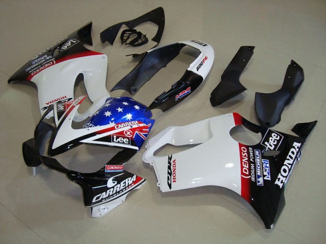 Cheapest 2004-2007 White Blue DENSO HRC Carrera Honda CBR600 F4i Bike Fairing Canada