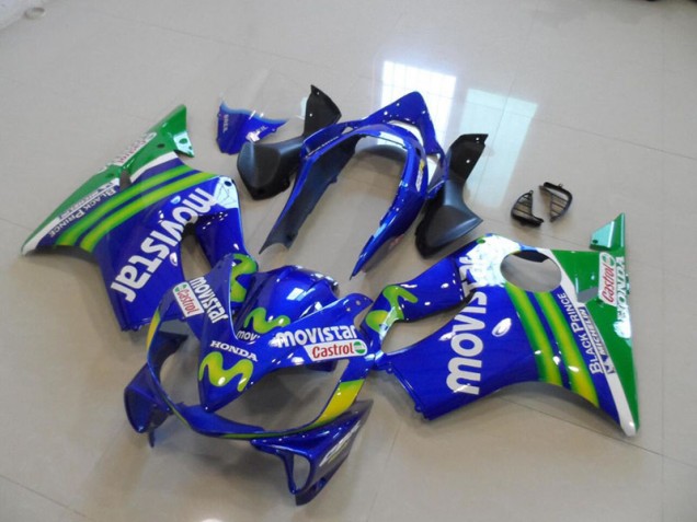 Cheapest 2004-2007 Blue Movistar Castrol Honda CBR600 F4i Bike Fairings Canada Cheapest 2004-2007 Blue Movistar Castrol Honda CBR600 F4i Bike Fairings Canada