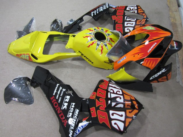 Cheapest 2003-2004 Yellow Black Repsol 46 Honda CBR600RR Bike Fairings Canada