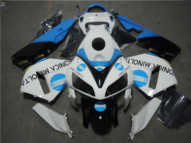 Cheapest 2005-2006 White Blue Konica Minolta Honda CBR600RR Motorcycle Fairing Kits Canada Cheapest 2005-2006 White Blue Konica Minolta Honda CBR600RR Motorcycle Fairing Kits Canada