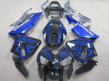 Cheapest 2005-2006 Black Blue Flame Honda CBR600RR Bike Fairings Canada