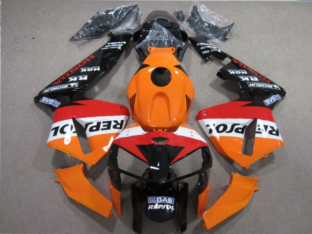 Cheapest 2005-2006 Orange Red Black Repsol Honda CBR600RR Motorbike Fairing Kits Canada Cheapest 2005-2006 Orange Red Black Repsol Honda CBR600RR Motorbike Fairing Kits Canada