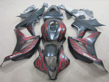 Cheapest 2007-2008 Black with Red Flame Honda CBR600RR Motorcylce Fairings Canada
