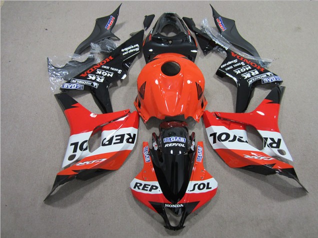 Cheapest 2007-2008 Orange Black Repsol Honda CBR600RR Bike Fairing Kit Canada
