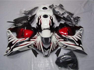 Cheapest 2009-2012 White Black Red Flame Honda CBR600RR Replacement Fairings Canada