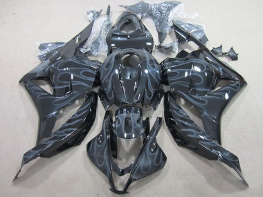 Cheapest 2009-2012 Black Silver Flame Honda CBR600RR Motor Fairings Canada