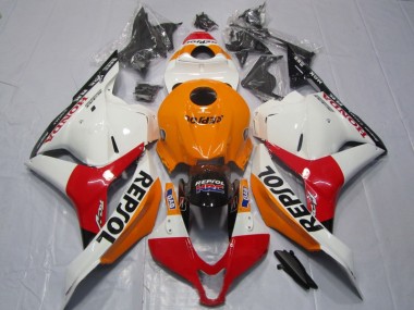 Cheapest 2009-2012 Orange Red White Repsol Honda CBR600RR Motorcycle Fairing Kit Canada