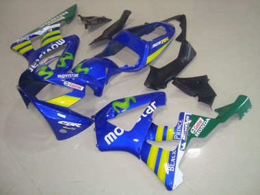 Cheapest 2000-2001 Blue Movistar Castrol Honda CBR900RR 929 Motorcycle Fairings Kit Canada