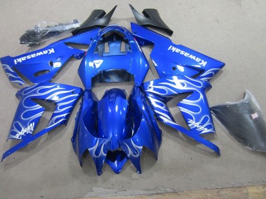 Cheapest 2003-2005 Blue White Flame Kawasaki ZX10R Bike Fairings Canada