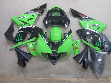 Cheapest 2003-2005 Black Green 3M Monster Kawasaki ZX10R Replacement Motorcycle Fairings Canada