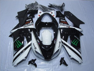Cheapest 2006-2007 Black White Touch4 Monster Kawasaki ZX10R Motor Fairings Canada
