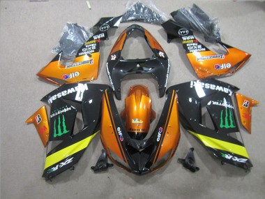 Cheapest 2006-2007 Black Orange Monster Kawasaki ZX10R Motorcycle Fairing Kits Canada