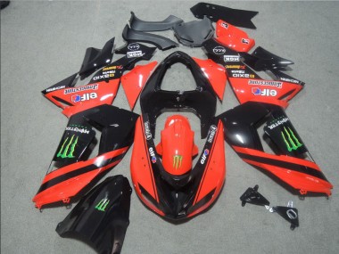 Cheapest 2006-2007 Black Red Touch4 Monster Kawasaki ZX10R Motorbike Fairing Canada