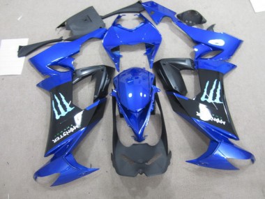Cheapest 2008-2010 Black Blue Monster Kawasaki ZX10R Bike Fairing Canada