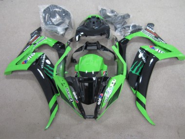 Cheapest 2011-2015 Black Green Touch4 Monster Kawasaki ZX10R Motorbike Fairing Kits Canada