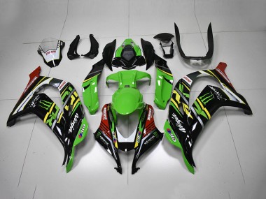 Cheapest 2016-2019 Green Black Red Ninja Monster Kawasaki ZX10R Motorbike Fairings Canada