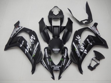 Cheapest 2016-2019 Black Reacing Team Ninja Kawasaki ZX10R Motorcycle Fairing Kits Canada